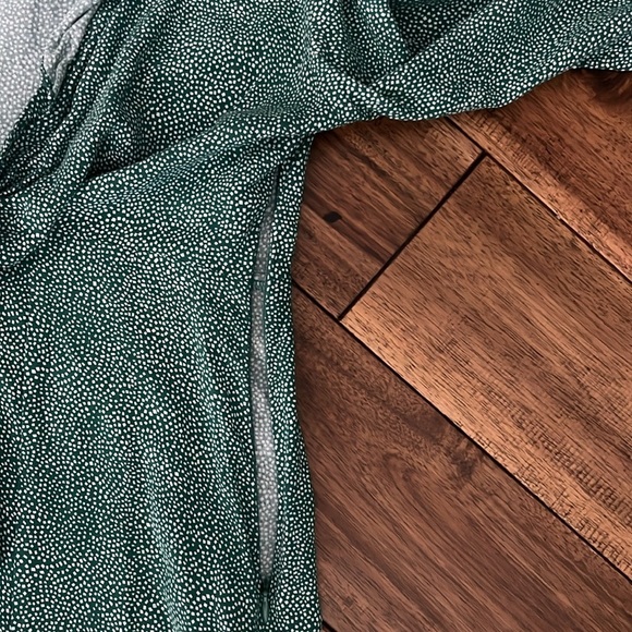 Auguste The Label Diamond Rumba Sleeved Mini Dress Green US4 - Picture 15 of 15